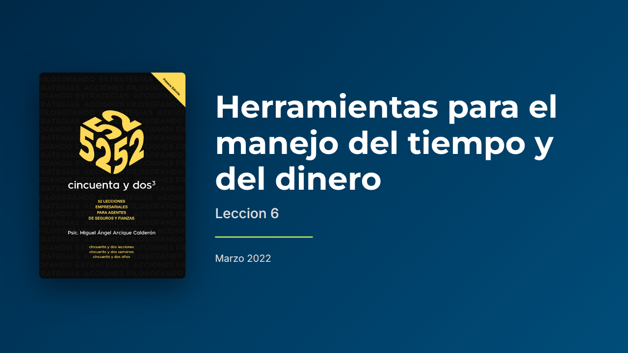 Herramientas para el manejo del tiempo y del dinero