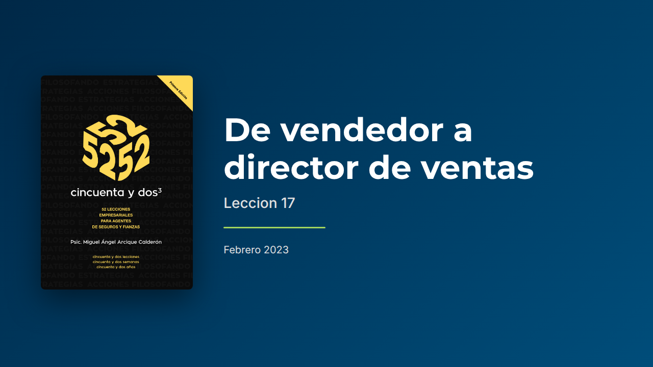 De vendedor a director de ventas