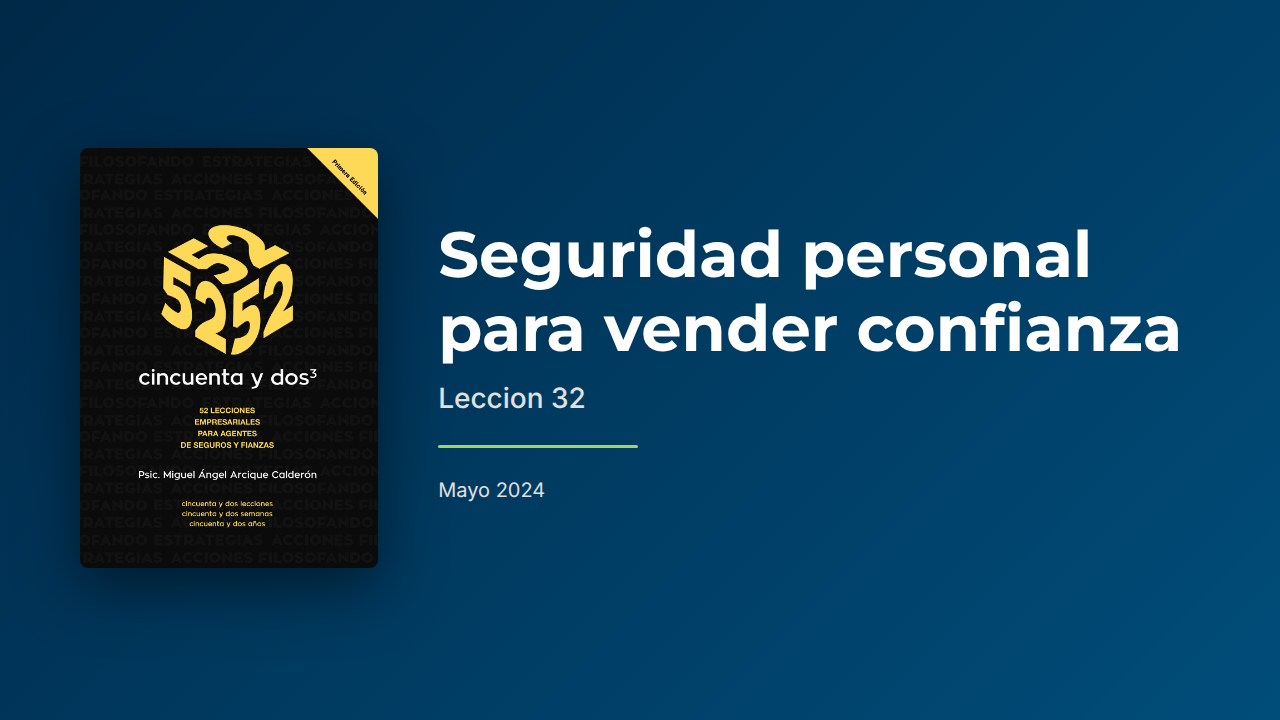 Seguridad personal para vender confianza